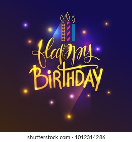Happy Birthday design lettering. vector lettering.