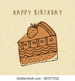 Happy birthday design over beige background, vector illustration