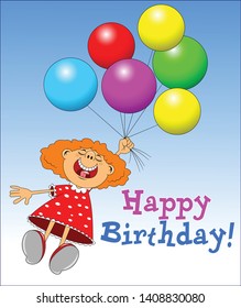 Happy birthday design over blue background , illustration
