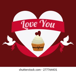 Happy Birthday design over red background, vector illustration