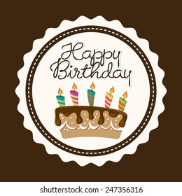 happy birthday design, vector illustration eps10 graphic