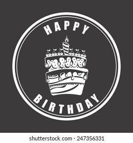happy birthday design, vector illustration eps10 graphic