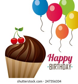 happy birthday design, vector illustration eps10 graphic