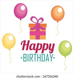 happy birthday design, vector illustration eps10 graphic