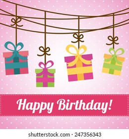 happy birthday design, vector illustration eps10 graphic