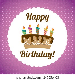happy birthday design, vector illustration eps10 graphic