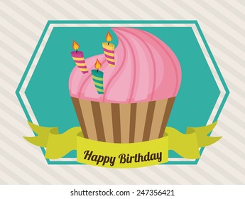 happy birthday design, vector illustration eps10 graphic