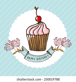 happy birthday design, vector illustration eps10 graphic 