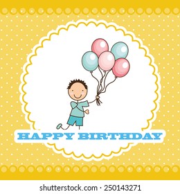 happy birthday design, vector illustration eps10 graphic 