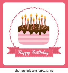 happy birthday design, vector illustration eps10 graphic 