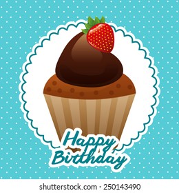 happy birthday design, vector illustration eps10 graphic 