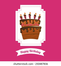happy birthday design, vector illustration eps10 graphic 