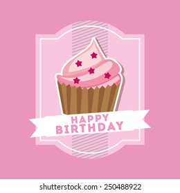 happy birthday design, vector illustration eps10 graphic 
