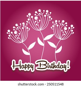 happy birthday design, vector illustration eps10 graphic 