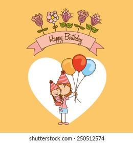 happy birthday design, vector illustration eps10 graphic 