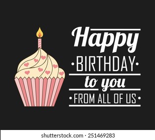 happy birthday design, vector illustration eps10 graphic 