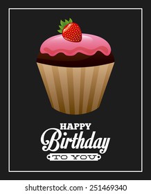happy birthday design, vector illustration eps10 graphic 