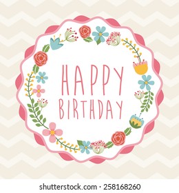 happy birthday design, vector illustration eps10 graphic 