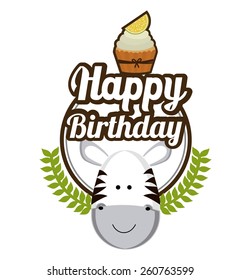 Happy birthday design, vector illustration