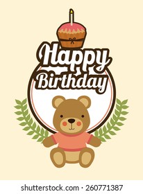 Happy birthday design, vector illustration