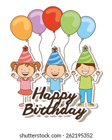 happy birthday design, vector illustration eps10 graphic 