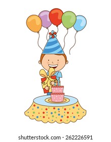 happy birthday design, vector illustration eps10 graphic 