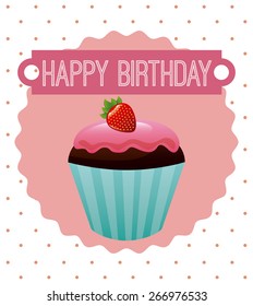 happy birthday design, vector illustration eps10 graphic 