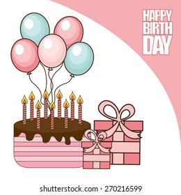 happy birthday design, vector illustration eps10 graphic 