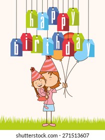 happy birthday design, vector illustration eps10 graphic 