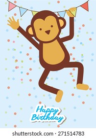 happy birthday design, vector illustration eps10 graphic 