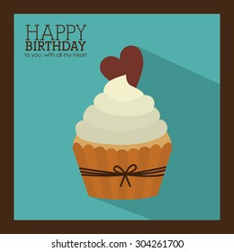 Happy Birthday design, vector illustration eps 10