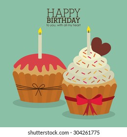 Happy Birthday design, vector illustration eps 10