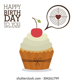 Happy Birthday design, vector illustration eps 10