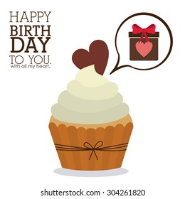 Happy Birthday design, vector illustration eps 10