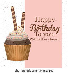 happy birthday design, vector illustration eps10 graphic 