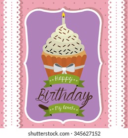 happy birthday design, vector illustration eps10 graphic 