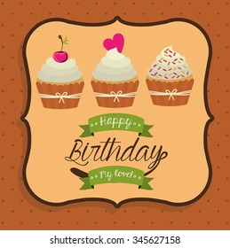 happy birthday design, vector illustration eps10 graphic 