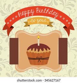 happy birthday design, vector illustration eps10 graphic 