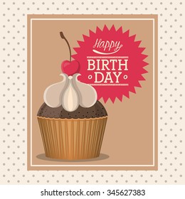 happy birthday design, vector illustration eps10 graphic 