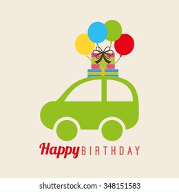 happy birthday design, vector illustration eps10 graphic 