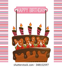 happy birthday design, vector illustration eps10 graphic 