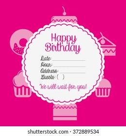 happy birthday design, vector illustration eps10 graphic 