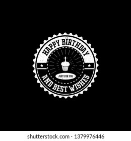 Happy Birthday Design Vector, just for you badge design