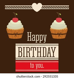Happy Birthday digital design, vector illustration eps 10