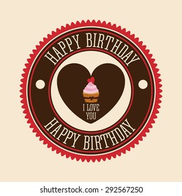 Happy Birthday digital design, vector illustration eps 10