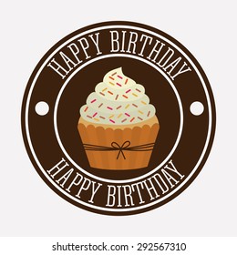Happy Birthday digital design, vector illustration eps 10