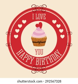 Happy Birthday digital design, vector illustration eps 10