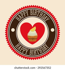 Happy Birthday digital design, vector illustration eps 10
