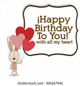 Happy Birthday digital design, vector illustration eps 10