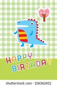 happy birthday dinosaur doodle